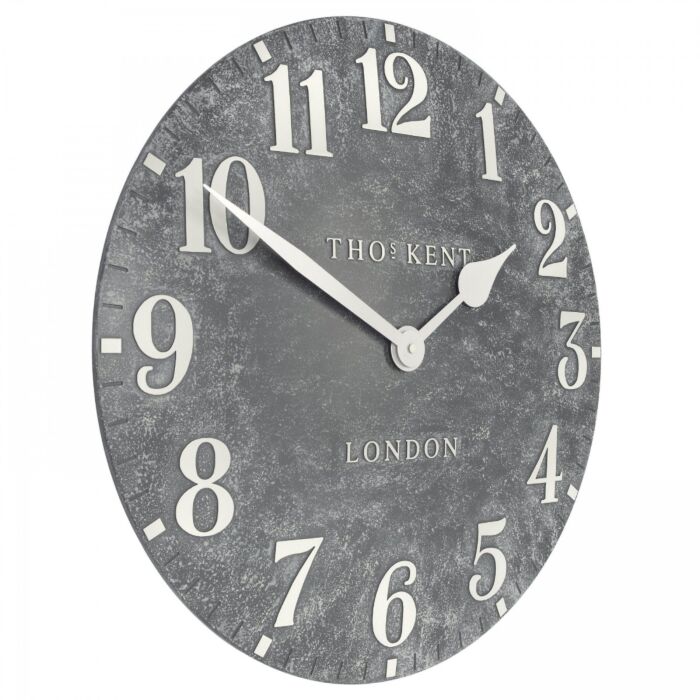 Thomas Kent 20" Arabic Cement Outdoor Large Wall Clock